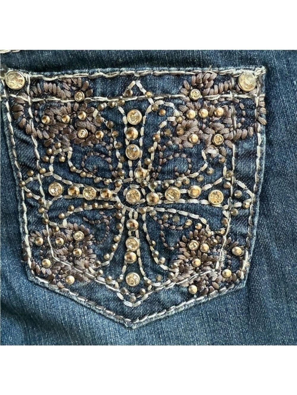 MISS CHIC Low Rise Bootcut Jeans Size 5 - Picture 4 of 13